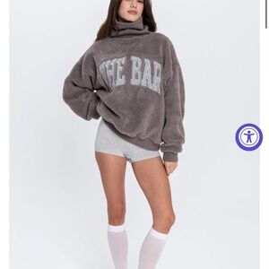 The Bar Gray Fleece Sweater